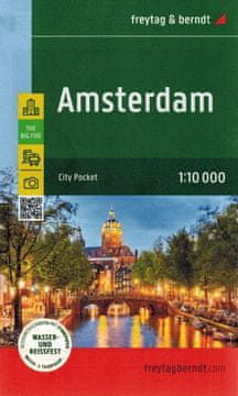 Freytag & Berndt Amsterdam 1:10.000. Vodoodporni zemljevid / Zemljevid mesta. Objavljeno 2023. Freytag & Berndt