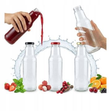 shumee 20x steklenic Kubuś 750ml kozarci za sok, sirup, smoothie + pokrovčki fi43