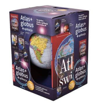 shumee Svet. Šolski paket: geografski atlas + politični globus z aplikacijo. Objavljeno 2025. Demart