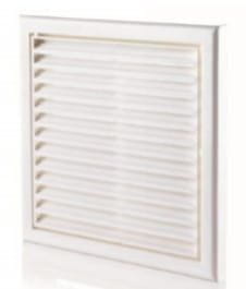 Vents MW100A - prezračevalna rešetka 154x154 mm z mrežico, bela