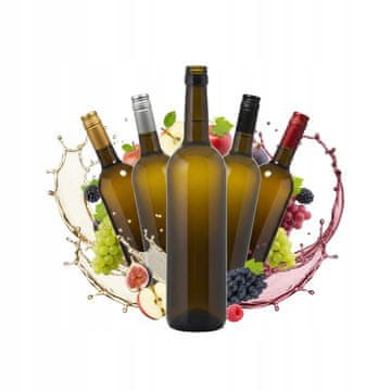 shumee 5x steklenic vinskega olja 750 ml z navojnim pokrovčkom za tinkture vinskega alkohola 0,75 l
