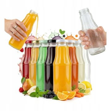 shumee 10x stekleničk za sadni sok 300ml steklenica sok mleko med regrat fi43