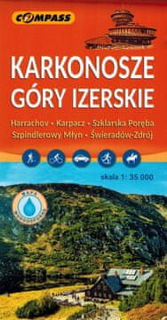 Compass Krkonoše in Jizerske gore 1:35.000. Plastificiran turistični zemljevid. Izdaja 2026. Kompas.