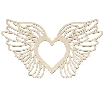 shumee Naravni okraski Angel Wings, 10 kosov lesenih obeskov, božične kroglice