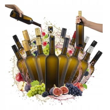 shumee 35X stekleničk olivnega olja za vino 750ml z navojnim pokrovčkom za vino, olivno olje 0,75L