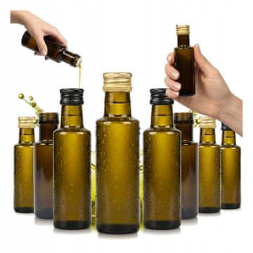 shumee 10X Dorica stekleničk 100 ml olivno olje za kis, sok, tinkture