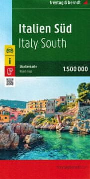 shumee Južna Italija 1:500.000. Cestni in turistični zemljevid. Objavljeno 2025. Freytag & Berndt