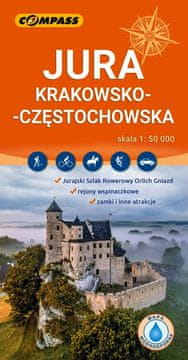 Compass Krakovsko-Čenstohovsko vzpetino 1:50.000. Laminirana turistična karta. Izdaja 2025. Kompas