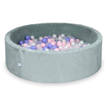 shumee Suhi bazen 130x40 Corduroy Light mint 700 kroglic: prozorna, biserna, svetlo roza, heather