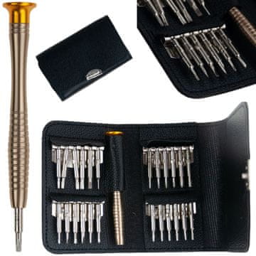 TOP GIFT Večnamenski izvijač TG60646, 25-v-1, natančni izvijači, šesterokotni nastavki torx + etui