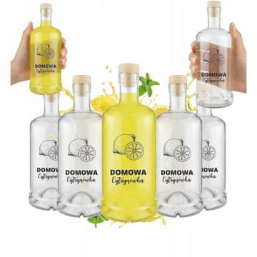 shumee 30x okrasnih steklenic tadek 500ml potiskana tinktura limoninega soka poročno darilo