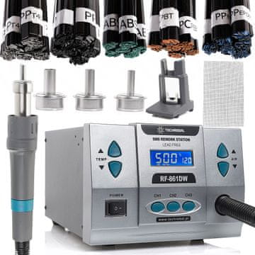 shumee Techrebal RF-861DW 1000W varilni aparat za plastiko na vroč zrak, siv, ekonomičen komplet