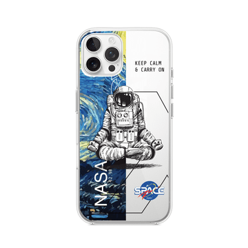 shumee Ovitek za iPhone 12 Pro Max, prozoren, fleksibilen silikonski ovitek, Keep Calm in Cosmos