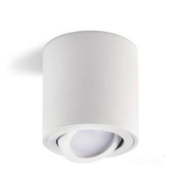 shumee Nadogradna stropna svetilka, okrogla, Ø8 cm, bela, premična ušesca, 1xGU10 35W, OH36 Kobi