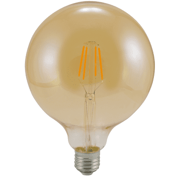 shumee Dekorativna LED žarnica z žarilno nitko G125 E27 WW 2000K 320lm VintageAmber 304544 Polux