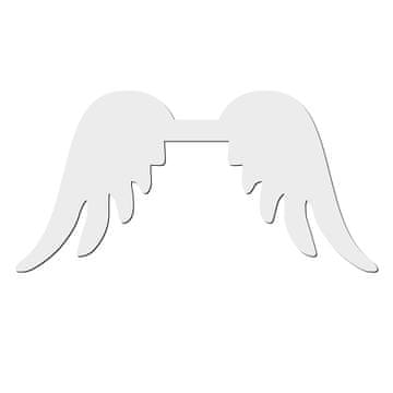 shumee Beli spominski komplet za spominke z angelskimi krili iz makrameja, 10 kosov, MDF okraski