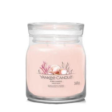 Yankee Candle Pink Sands - Yankee Candle Signature - Srednja sveča z dvema stenjema - Novo za leto 2022