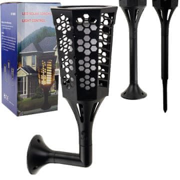 TOP GIFT TG67269 Solarna svetilka, 3-v-1 LED svetilka, udarna svetilka, stenska svetilka, laterna