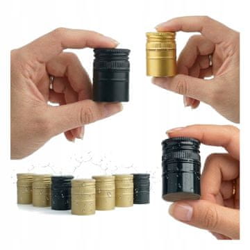 shumee 10X dolgih aluminijastih pokrovčkov ZA steklenice mesenega kisa 31,5 x 44