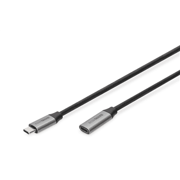 Digitus Digitus | USB podaljšek | Ženski | 24-pinski USB-C | Moški | Črn | 24-pinski USB-C | 1 m