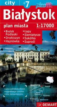 shumee Białystok 1:17.000. Plastificiran zemljevid / Mestni načrt +7. Izdaja 2023/2024. Demart.