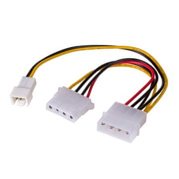 Akyga Molex - 3-pinski kabel / Molex Akyga AK-CA-35 ventilator z razdelilnikom napajanja 15 cm