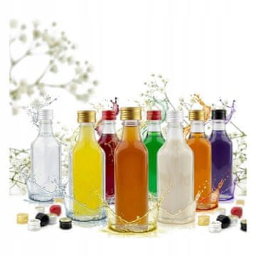 shumee 100x kotne stekleničke 50 ml + pokrovček Mini stekleničke za darilne tinkture za poroko