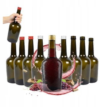 shumee 10x stekleničk gloria olive 500ml Steklenička za tinkture Vinski kis Sok 10 kosov.