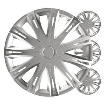 shumee Komplet 4-delnih pokrovov za avtomobilske platišča, srebrne barve Spark, 14", barva BOX