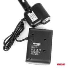 AMIO Razdelilnik vtičnice za vžigalnik s polnilnikom in žarnico 12V 24V 120W 80cm amio-04360