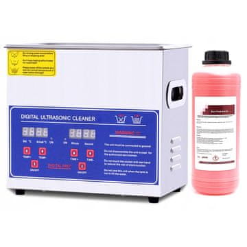 shumee 3,2-litrski ultrazvočni čistilec z grelcem in zaslonom PS-20A + 1 l tekočine SurfaSonic