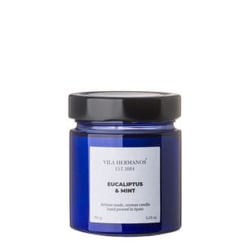 VILA Evkaliptus in meta - Vila Hermanos - dišeča sveča 150 g - serija Apothecary Cobalt Blue