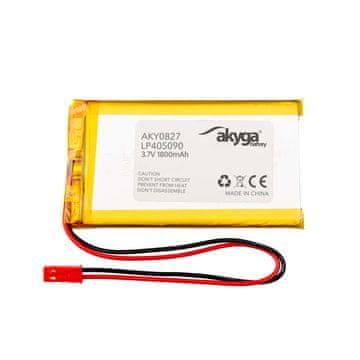 Akyga Li-Po baterija LP405090 Akyga AKY0827 3,7 V / 1800 mAh PCM JST 2-pinski konektor 150 mm