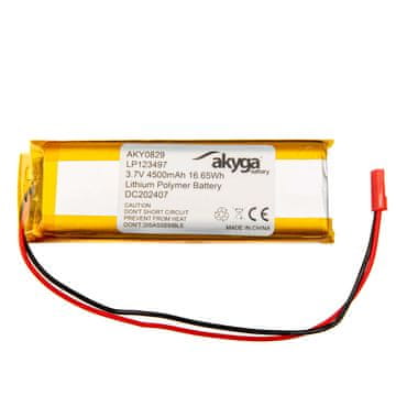Akyga Li-Po baterija LP123497 Akyga AKY0829 3,7 V / 4500 mAh PCM JST 2-pinski konektor 150 mm