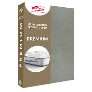 Darymex Rjuha z elastiko 140x200, frotirno blago z visoko težo, 200, frotirno blago sive barve