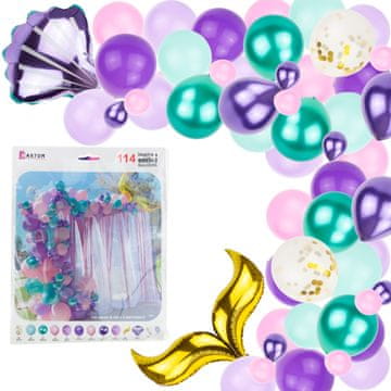 TOP GIFT TG76543 komplet balonskih girland, pisanih balonov, 120 kosov, konfetov za rojstni dan