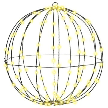 Vidaxl Žogica med 160 LED Toplo bela 50,5 x 50,5 x 52 cm Kovina