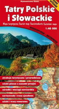 GAUSS Poljske in slovaške Tatre. Plastificiran turistični zemljevid. Izdaja 2025/2026. Gauss