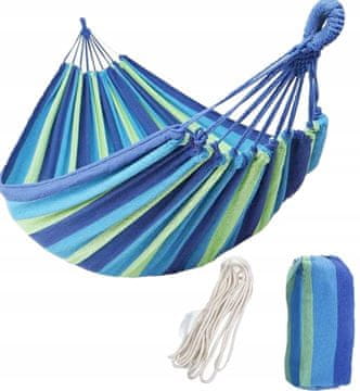 TOP GIFT RB38 vrtna viseča mreža za 2 osebi, gugalnica, prevleka za ležalnik 230x160 cm + vrvi
