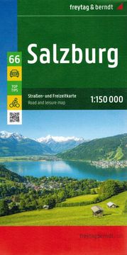 shumee Salzburg 1:150.000. Cestni in turistični zemljevid. Objavljeno 2025. Freytag & Berndt