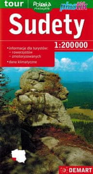 shumee Sudeti 1:200.000. Plastificirana cestna in turistična karta. Izdaja 2023/2024. Demart
