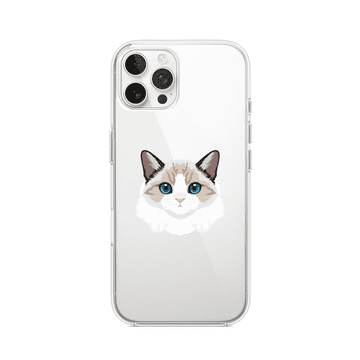 shumee Ovitek za iPhone 12 Pro Max, prozoren, fleksibilen silikonski ovitek, burmanska mačka