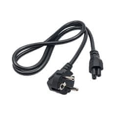 Akyga 3-pinski napajalni kabel za prenosnik Akyga AK-NB-08C, deteljica, IEC C5 CEE 7/7, 1 m