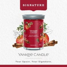 Yankee Candle Venec iz rdečega jabolka - Yankee Candle Signature - Sveča v kozarcu z dvema stenjema