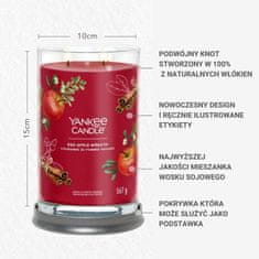 Yankee Candle Venec iz rdečega jabolka - Yankee Candle Signature - Sveča v kozarcu z dvema stenjema