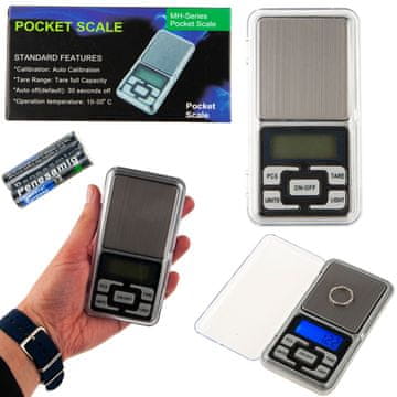TOP GIFT AG75 elektronska tehtnica za nakit 200 g/0,01 g na baterije, precizna žepna tehtnica