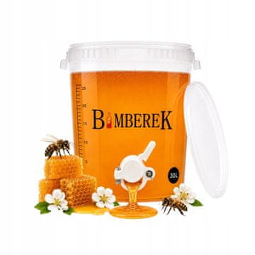 shumee Posoda za usedanje medu, vedro za med z ventilom, živilska kakovost 30l