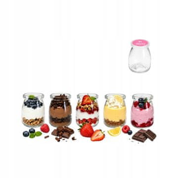 shumee Posoda za sladico 150 ml posodice za jogurt za medene sladične pene s pokrovom 5x