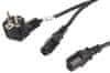 Napajalni kabel Lanberg Y CEE 7/7 -> 2x IEC 320 C13 (2 napajalnika) 1,8 m črne barve