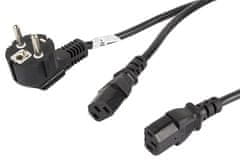 Lanberg Napajalni kabel Lanberg Y CEE 7/7 -> 2x IEC 320 C13 (2 napajalnika) 1,8 m črne barve